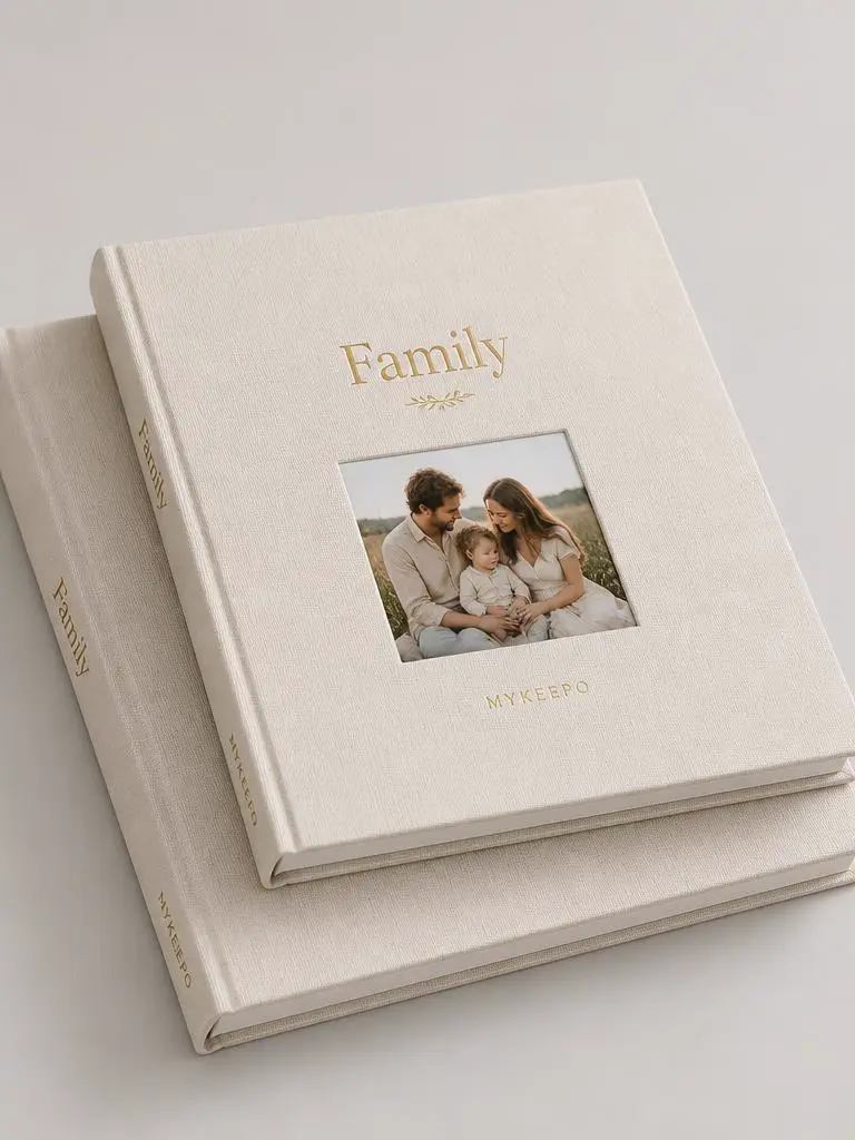 MYKEEPO Portrait Photo Book — standard 20×25 cm and large 25×30 cm